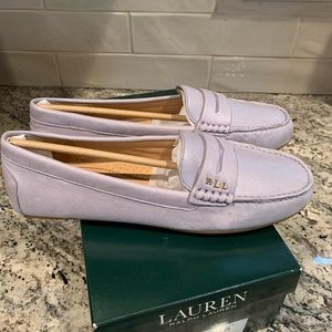 NIB Ralph Lauren loafers, Size 9, Lilac/Grey